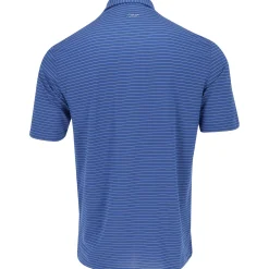 Greg Norman Freedom Micro Pique Feeder Stripe Shirt Polo Short Sleeve Golf Apparel