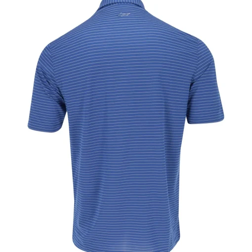 Greg Norman Freedom Micro Pique Feeder Stripe Shirt Polo Short Sleeve Golf Apparel