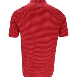 Greg Norman Freedom Micro Pique Feeder Stripe Shirt Polo Short Sleeve Golf Apparel