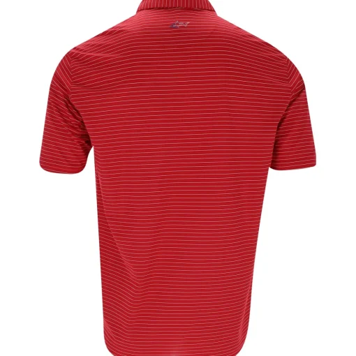 Greg Norman Freedom Micro Pique Feeder Stripe Shirt Polo Short Sleeve Golf Apparel