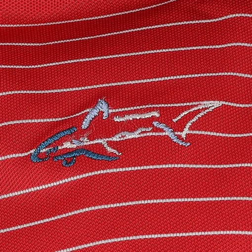 Greg Norman Freedom Micro Pique Feeder Stripe Shirt Polo Short Sleeve Golf Apparel