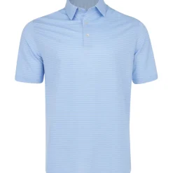 Greg Norman Freedom Micro Pique Feeder Stripe Shirt Polo Short Sleeve Golf Apparel