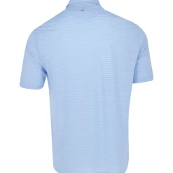 Greg Norman Freedom Micro Pique Feeder Stripe Shirt Polo Short Sleeve Golf Apparel