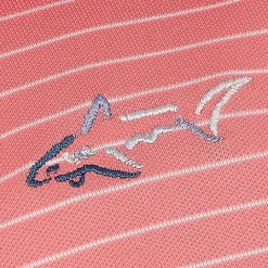 Greg Norman Freedom Micro Pique Feeder Stripe Shirt Polo Short Sleeve Golf Apparel