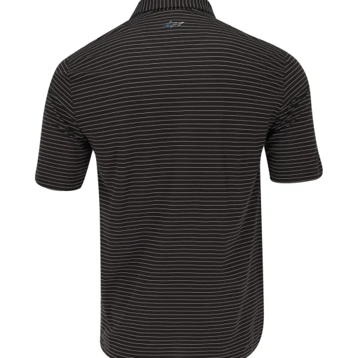 Greg Norman Freedom Micro Pique Feeder Stripe Shirt Polo Short Sleeve Golf Apparel