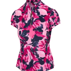 Greg Norman Genevieve Tulip Collar Shirt Polo Short Sleeve Golf Apparel