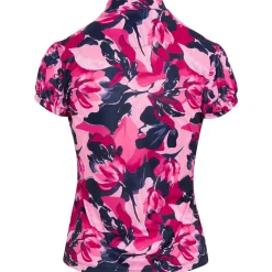Greg Norman Genevieve Tulip Collar Shirt Polo Short Sleeve Golf Apparel