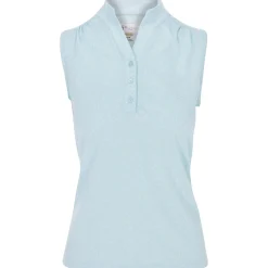 Greg Norman Heathered Dot Sleeveless Shirt Polo Short Sleeve Golf Apparel