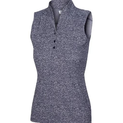 Greg Norman Heathered Dot Shirt Polo Short Sleeve Golf Apparel