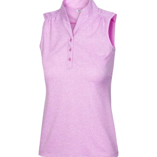 Greg Norman Heathered Dot Shirt Polo Short Sleeve Golf Apparel