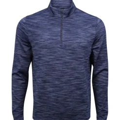 Greg Norman Heathered Mesh 1/4 Zip Mock Outerwear Pullover Golf Apparel