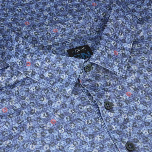 Greg Norman Horseshoe Shirt Polo Short Sleeve Golf Apparel
