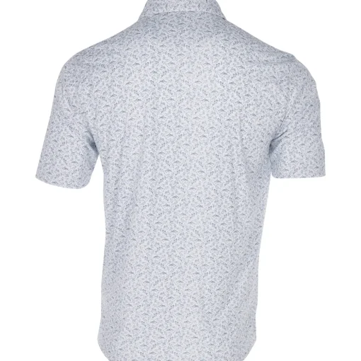 Greg Norman Lab Shark Sketch Shirt Polo Short Sleeve Golf Apparel