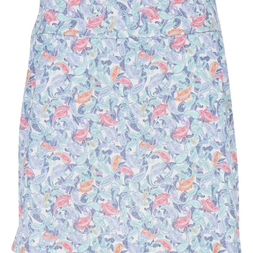Greg Norman ML75 17" Paisley Print Pull-On Skort Regular Golf Apparel