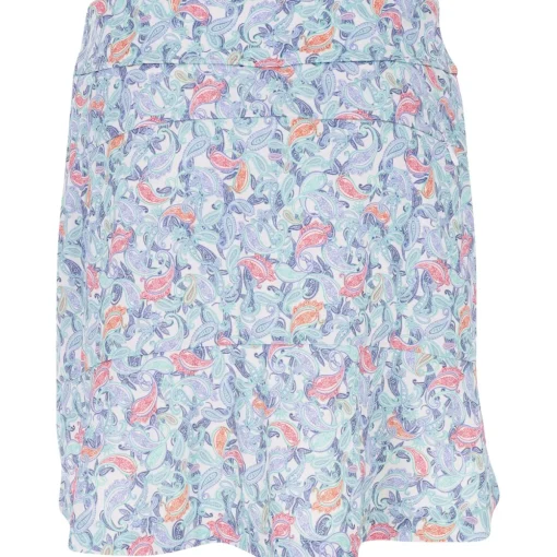Greg Norman ML75 17" Paisley Print Pull-On Skort Regular Golf Apparel