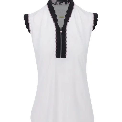 Greg Norman ML75 Belle Stretch Sleeveless Shirt Polo Short Sleeve Golf Apparel