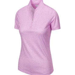 Greg Norman ML75 2Below Palm Tree Foulard Shirt Polo Short Sleeve Golf Apparel