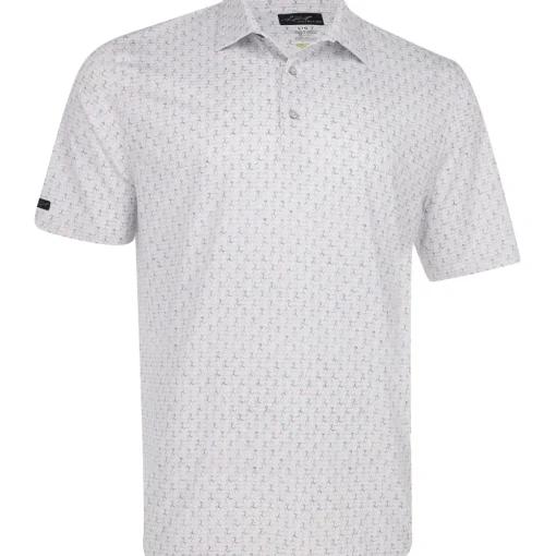 Greg Norman ML75 Flamingo Stretch Shirt Polo Short Sleeve Golf Apparel