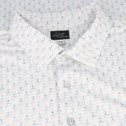 Greg Norman ML75 Flamingo Stretch Shirt Polo Short Sleeve Golf Apparel
