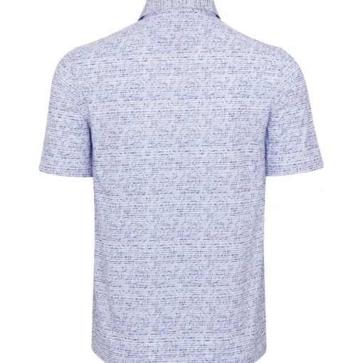 Greg Norman ML75 Graffiti Fin Stripe Mesh Shirt Polo Short Sleeve Golf Apparel