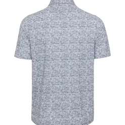 Greg Norman ML75 Graffiti Fin Stripe Mesh Shirt Polo Short Sleeve Golf Apparel