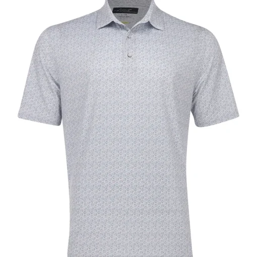 Greg Norman ML75 Island Flora Stretch Shirt Polo Short Sleeve Golf Apparel