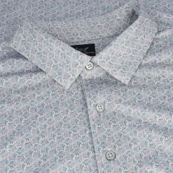 Greg Norman ML75 Island Flora Stretch Shirt Polo Short Sleeve Golf Apparel
