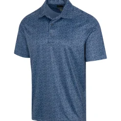 Greg Norman ML75 Micro Lux Origami Print Shirt Polo Short Sleeve Golf Apparel