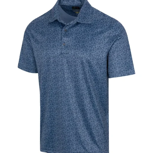 Greg Norman ML75 Micro Lux Origami Print Shirt Polo Short Sleeve Golf Apparel