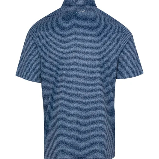 Greg Norman ML75 Micro Lux Origami Print Shirt Polo Short Sleeve Golf Apparel