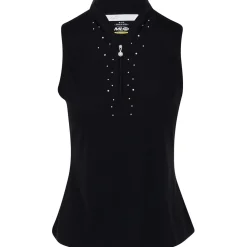 Greg Norman ML75 Microlux Pearl Studded Sleeveless Shirt Polo Short Sleeve Golf Apparel
