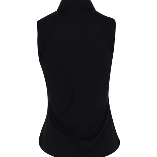 Greg Norman ML75 Microlux Pearl Studded Sleeveless Shirt Polo Short Sleeve Golf Apparel