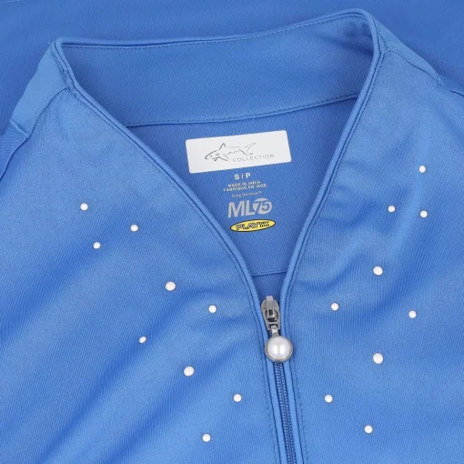 Greg Norman ML75 Microlux Pearl Studded Sleeveless Shirt Polo Short Sleeve Golf Apparel