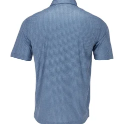 Greg Norman ML75 Microlux Whale Tail Print Shirt Polo Short Sleeve Golf Apparel