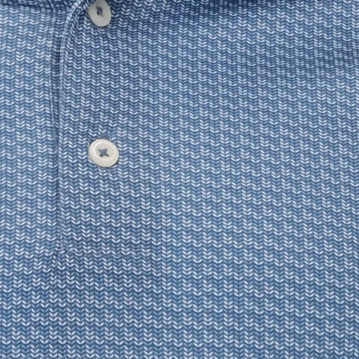 Greg Norman ML75 Microlux Whale Tail Print Shirt Polo Short Sleeve Golf Apparel