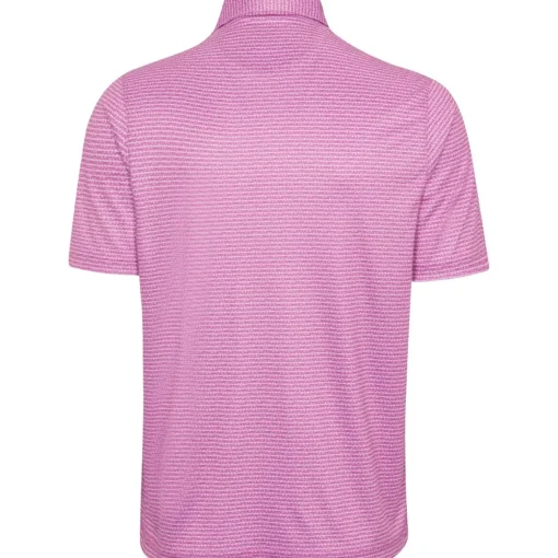 Greg Norman ML75 Recycled Microlux Fin Stripe Shirt Polo Short Sleeve Golf Apparel