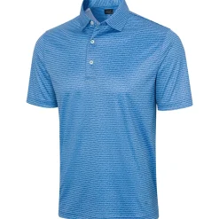 Greg Norman ML75 Recycled Microlux Fin Stripe Shirt Polo Short Sleeve Golf Apparel