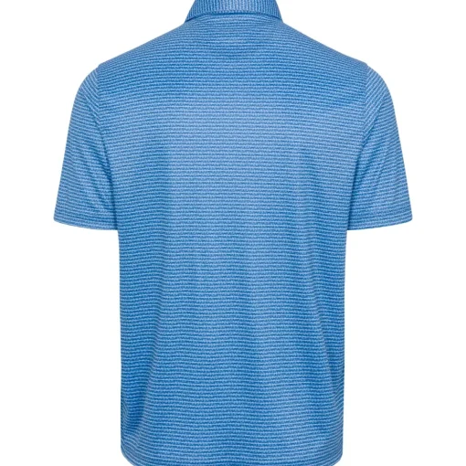 Greg Norman ML75 Recycled Microlux Fin Stripe Shirt Polo Short Sleeve Golf Apparel
