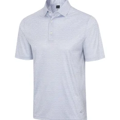 Greg Norman ML75 Recycled Microlux Fin Stripe Shirt Polo Short Sleeve Golf Apparel