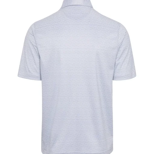 Greg Norman ML75 Recycled Microlux Fin Stripe Shirt Polo Short Sleeve Golf Apparel