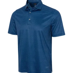 Greg Norman ML75 Recycled Microlux Fin Stripe Shirt Polo Short Sleeve Golf Apparel