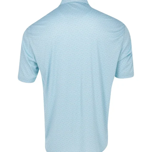 Greg Norman ML75 Recycled Microlux Fin Stripe Shirt Polo Short Sleeve Golf Apparel