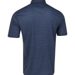 Greg Norman ML75 Recycled Microlux Houndstooth Stripe Shirt Polo Short Sleeve Golf Apparel