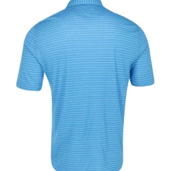 Greg Norman ML75 Recycled Microlux Houndstooth Stripe Shirt Polo Short Sleeve Golf Apparel