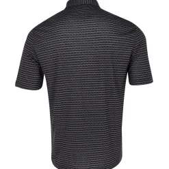 Greg Norman ML75 Recycled Microlux Houndstooth Stripe Shirt Polo Short Sleeve Golf Apparel