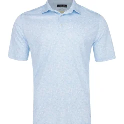 Greg Norman ML75 Recycled Microlux Vine Print Shirt Polo Short Sleeve Golf Apparel