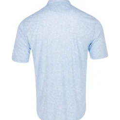 Greg Norman ML75 Recycled Microlux Vine Print Shirt Polo Short Sleeve Golf Apparel