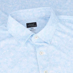 Greg Norman ML75 Recycled Microlux Vine Print Shirt Polo Short Sleeve Golf Apparel