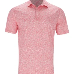 Greg Norman ML75 Recycled Microlux Vine Print Shirt Polo Short Sleeve Golf Apparel