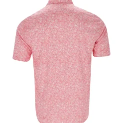 Greg Norman ML75 Recycled Microlux Vine Print Shirt Polo Short Sleeve Golf Apparel